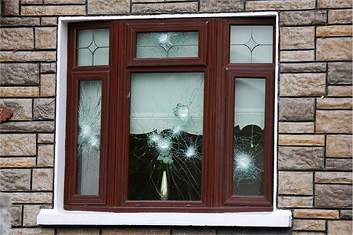 Siege security glass stops intruders