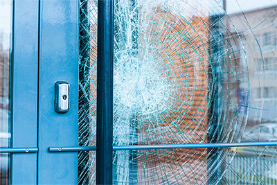 Security window film stops intruders